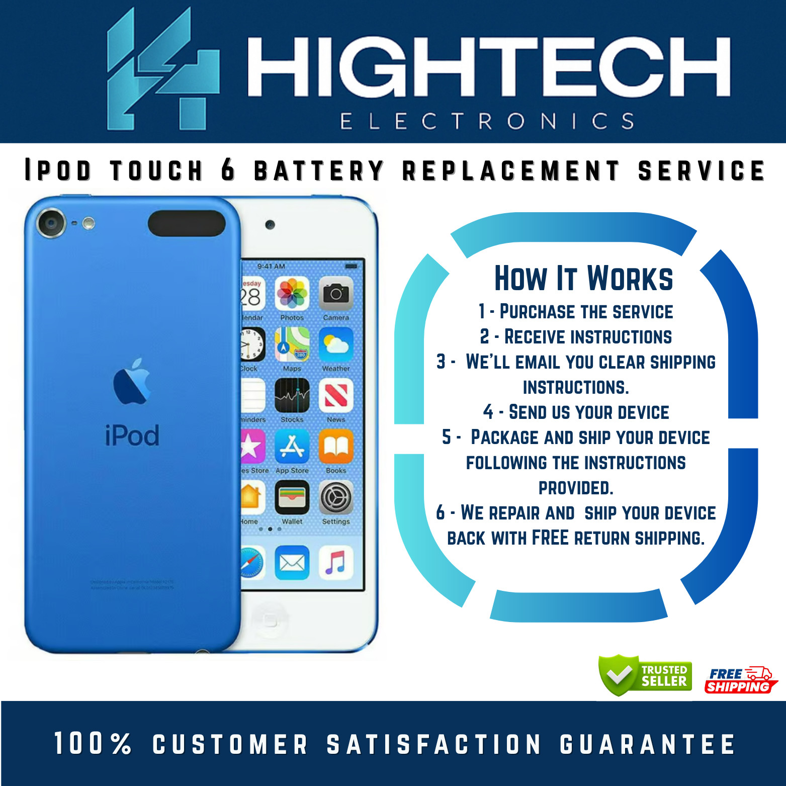 iPod Touch 6 Battery Replacement Service  Repair