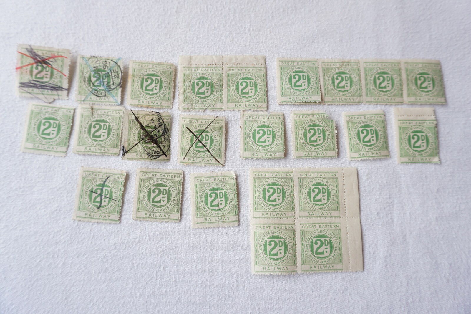 May 1895 Great Eastern Railway Newspaper Parcel Letter Stamps x24