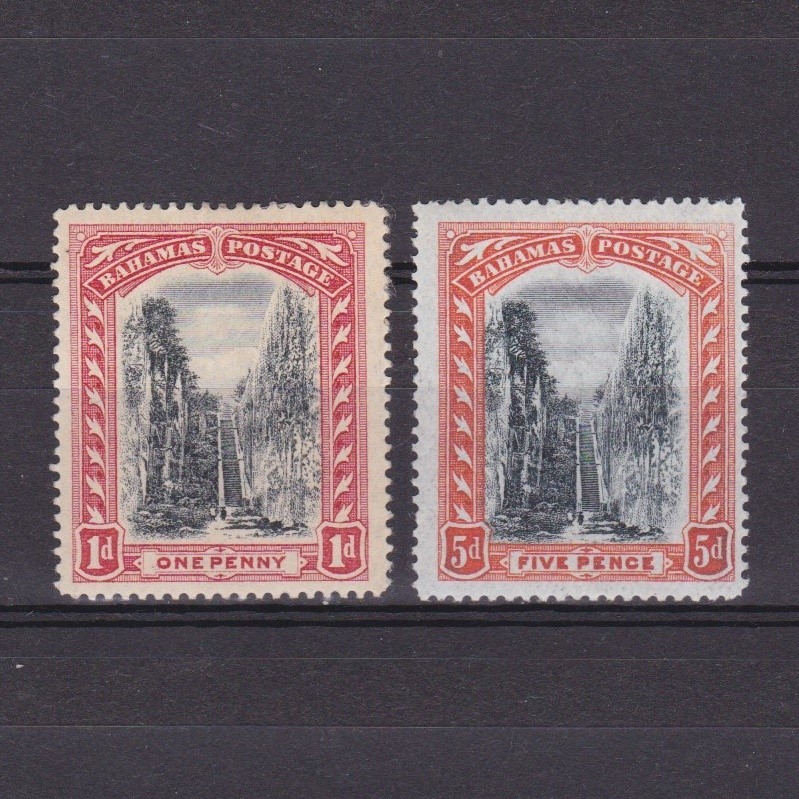 BAHAMAS 1901, SG# 58-59, Wmk Crown CA, MH