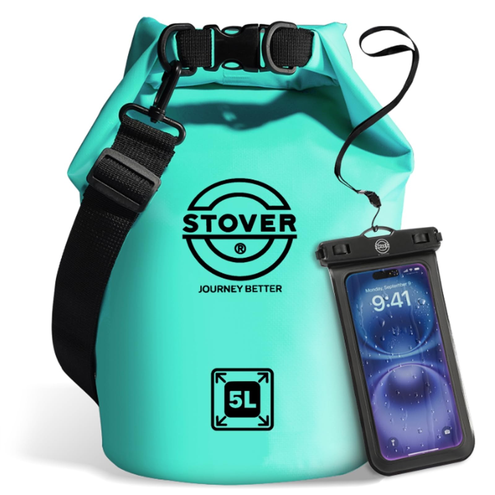 Waterproof Dry Bag Roll-Top Backpack Phone Case Kayak Boat 5/10/25/30/40/55L