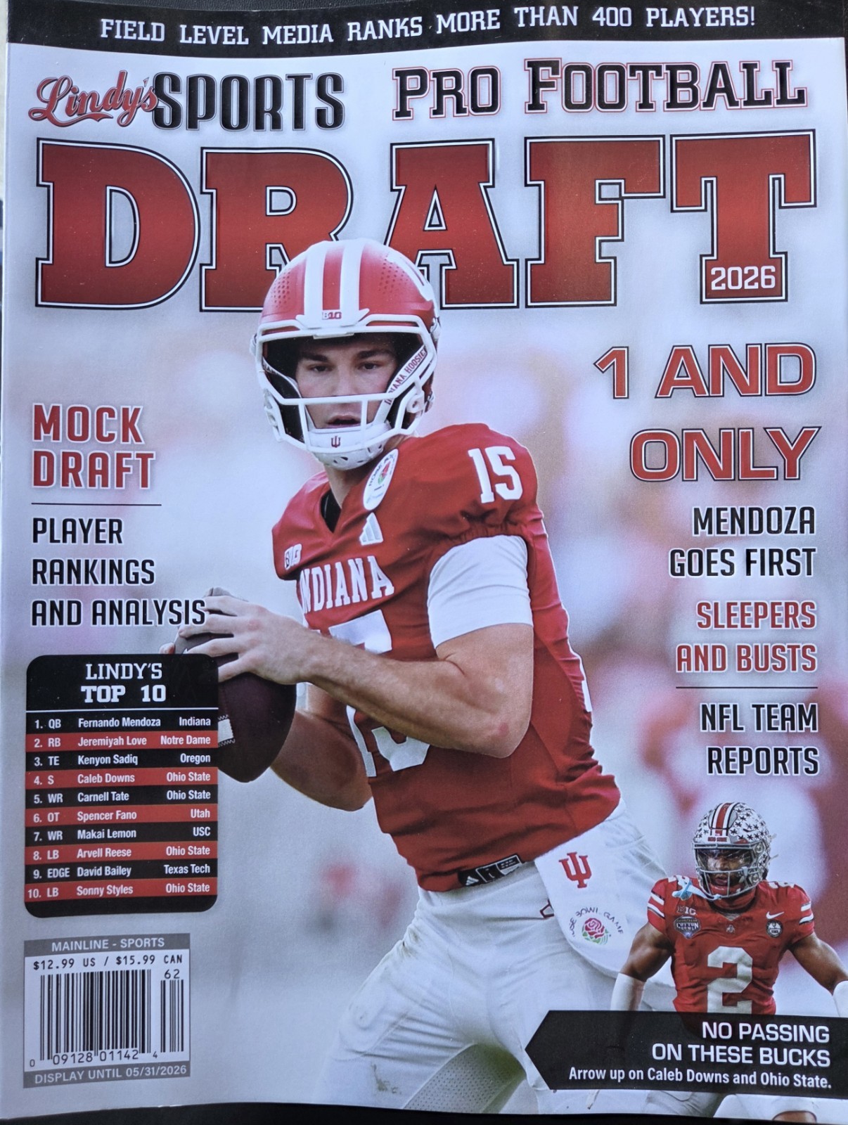 LINDY'S PRO FOOTBALL PREVIEW DRAFT MAGAZINE - BRAND NEW 2026