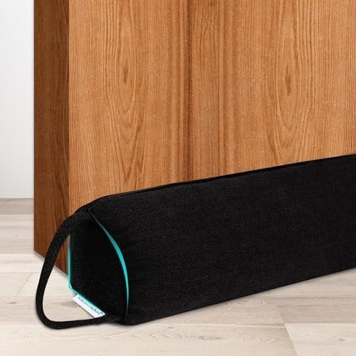 30" Weighted Under Door Draft Stopper -Triangular Door Draft Blocker with Hoo...