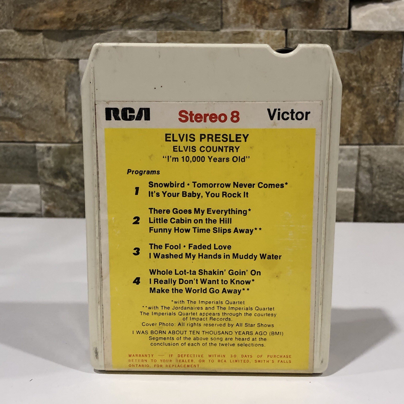 Elvis Presley : I’m 10,000 Years Old  1973, 8 Track Tape Canadian Release