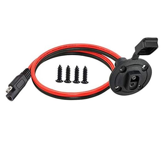 10AWG SAE Power Socket, Weatherproof Socket Sidewall 10AWG SAE-SAE 50CM