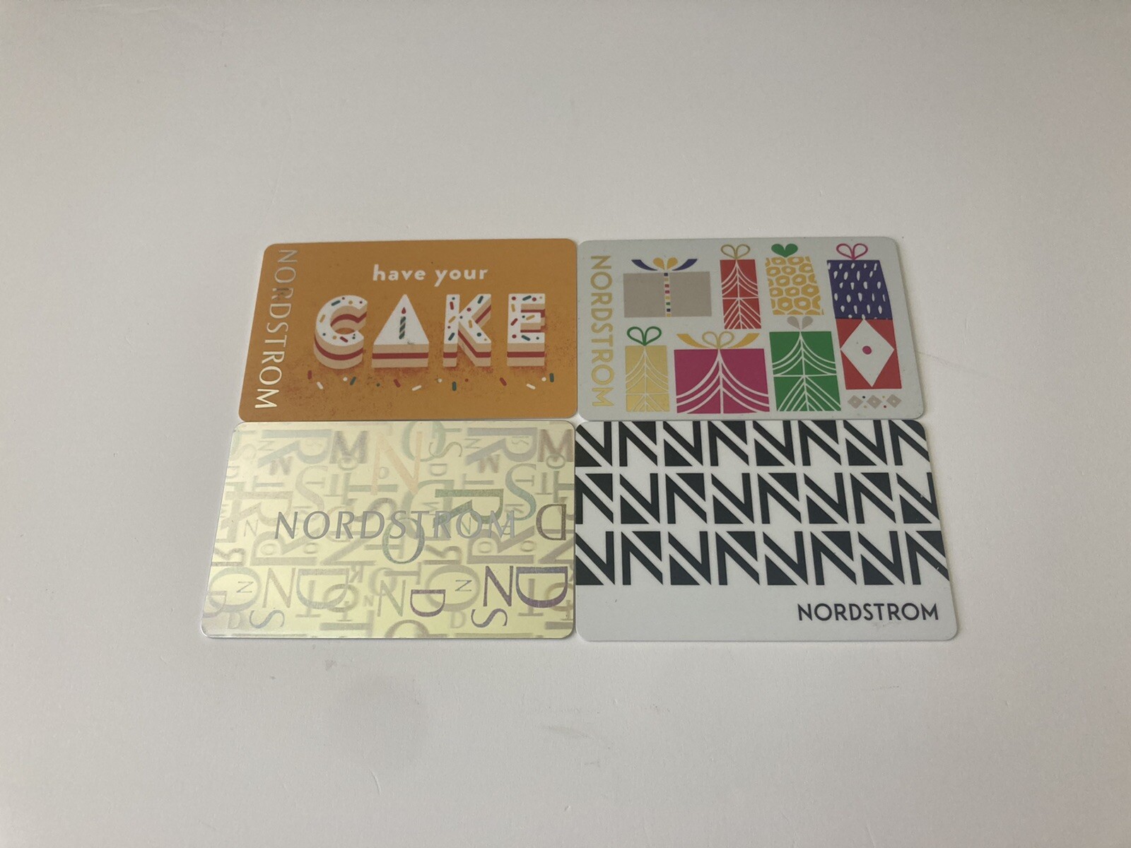 4 Nordstrom Gift Card Collectible Cards Lot No Value