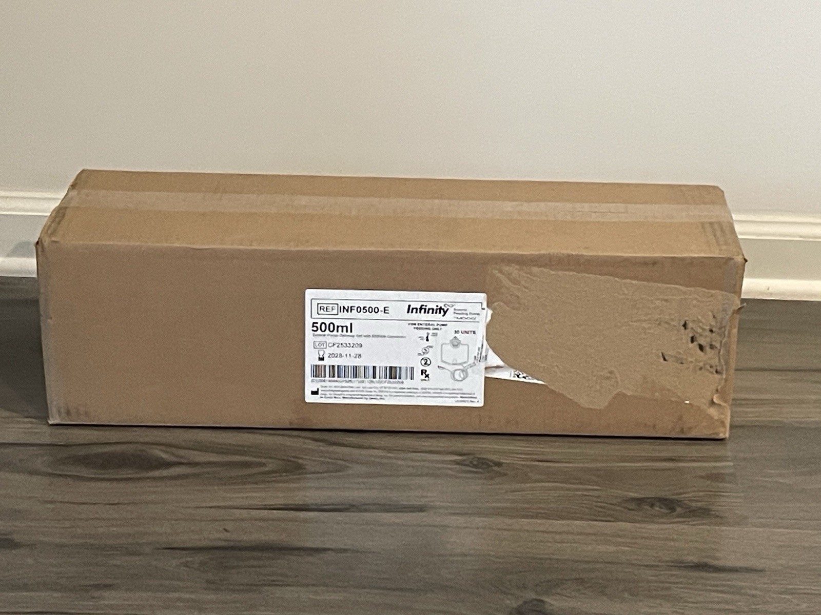 Infinity INF0500-E 500mL Enteral Pump Delivery Set W/ ENFit Connector CASE of 26