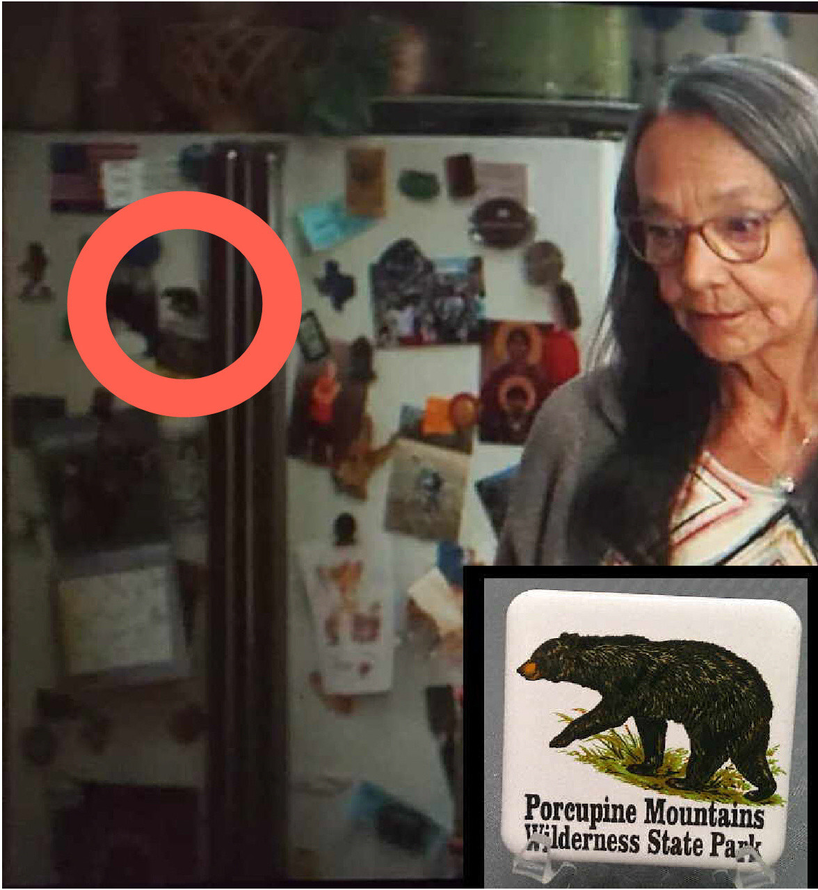 Scene Used Marvel Studios ECHO Set Prop Dressing-Porcupine Mountains Magnet COA