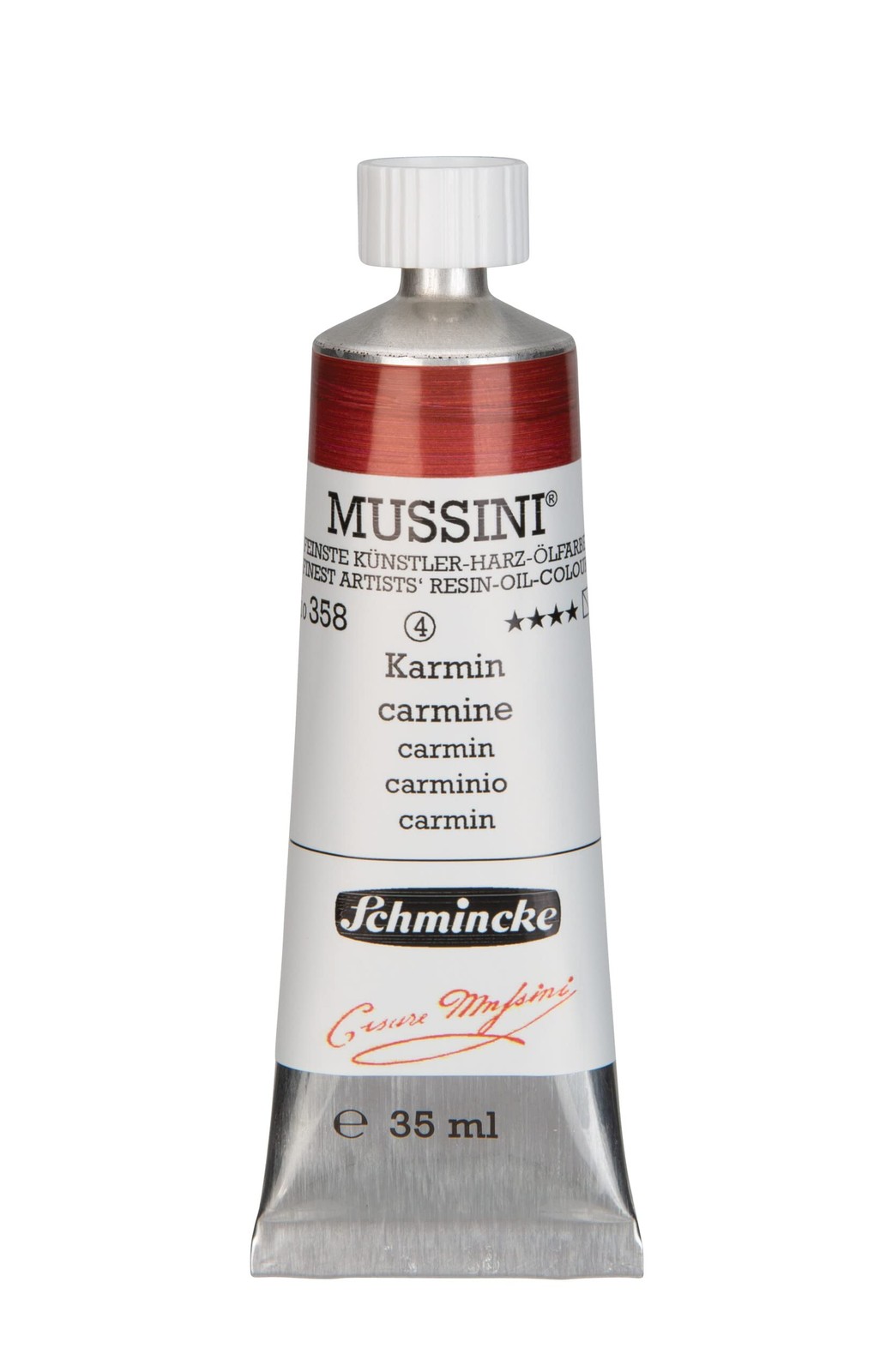 MUSSINI® Artist's Resin Oil Color, Carmine, 35ml - High-Quality Paint