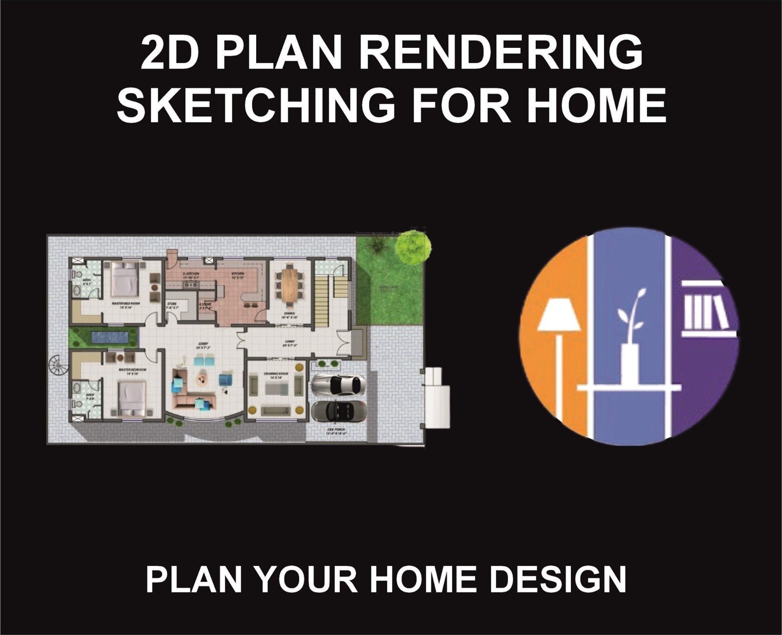 I will Help you With House Or Building 2D Sketchup, View From Top
