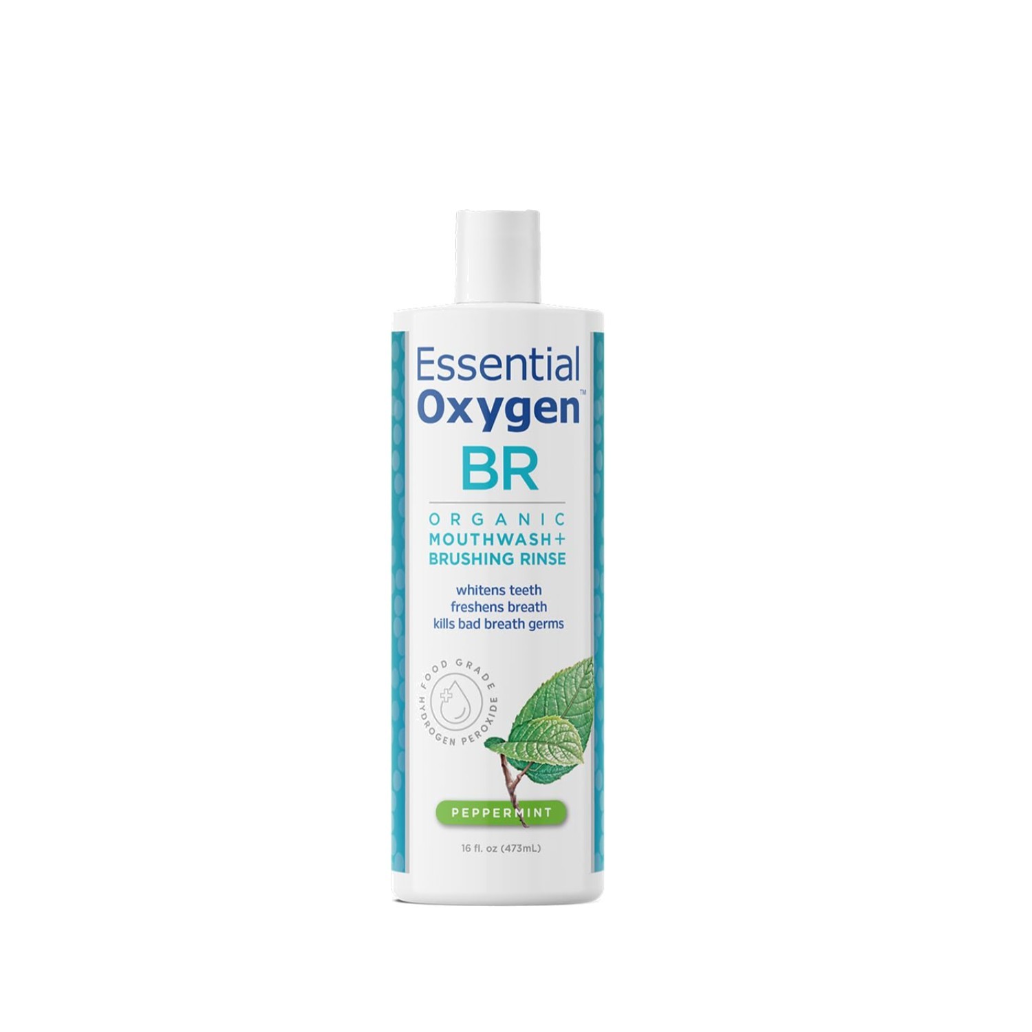 Alcohol-Free Natural Mouthwash with Peppermint - Whiten Teeth & Refresh Breath