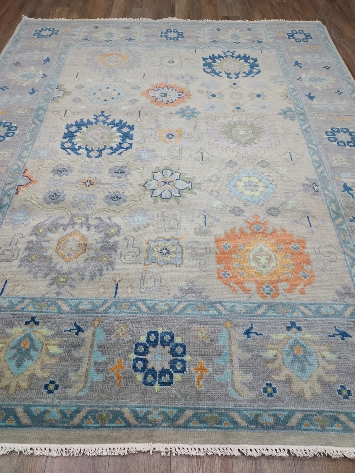 Turkish Bohemian Rug,Turkish Oushak Rug,Turkish Ouzak Contemporary Rug, 8x10 Ft