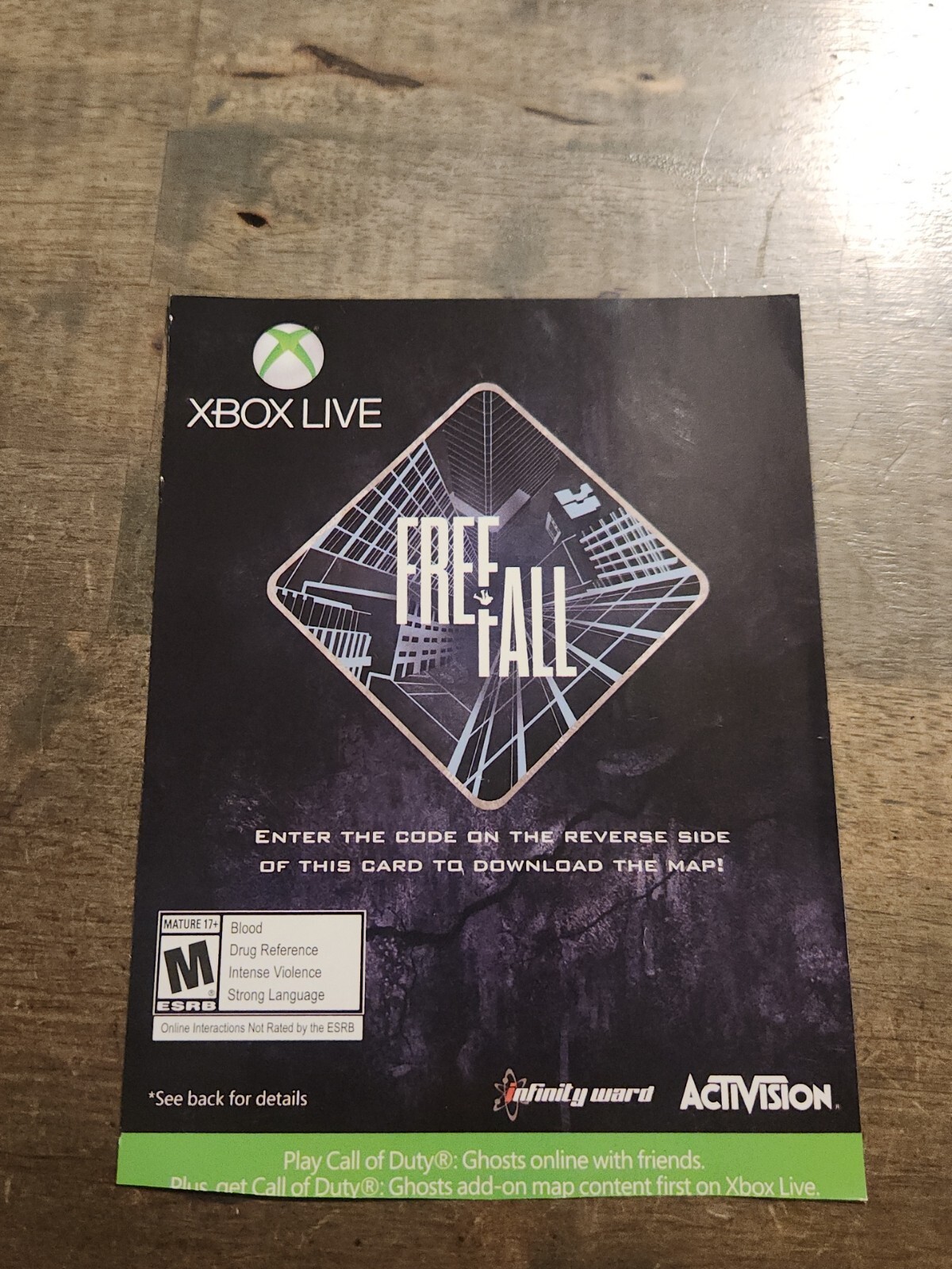 Call of Duty: Ghosts - Free Fall Dynamic Bonus Map Xbox 360 Download Code