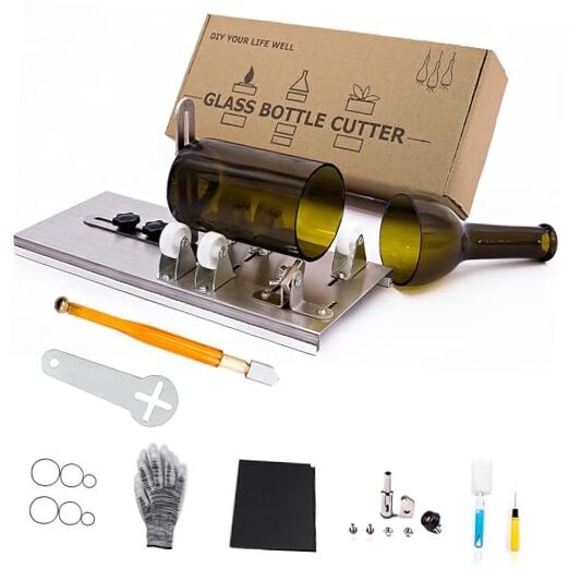 Glass Bottle Cutter, Upgraded Bottle Cutting Tool Kit, Glass Bottle Cutter Kit