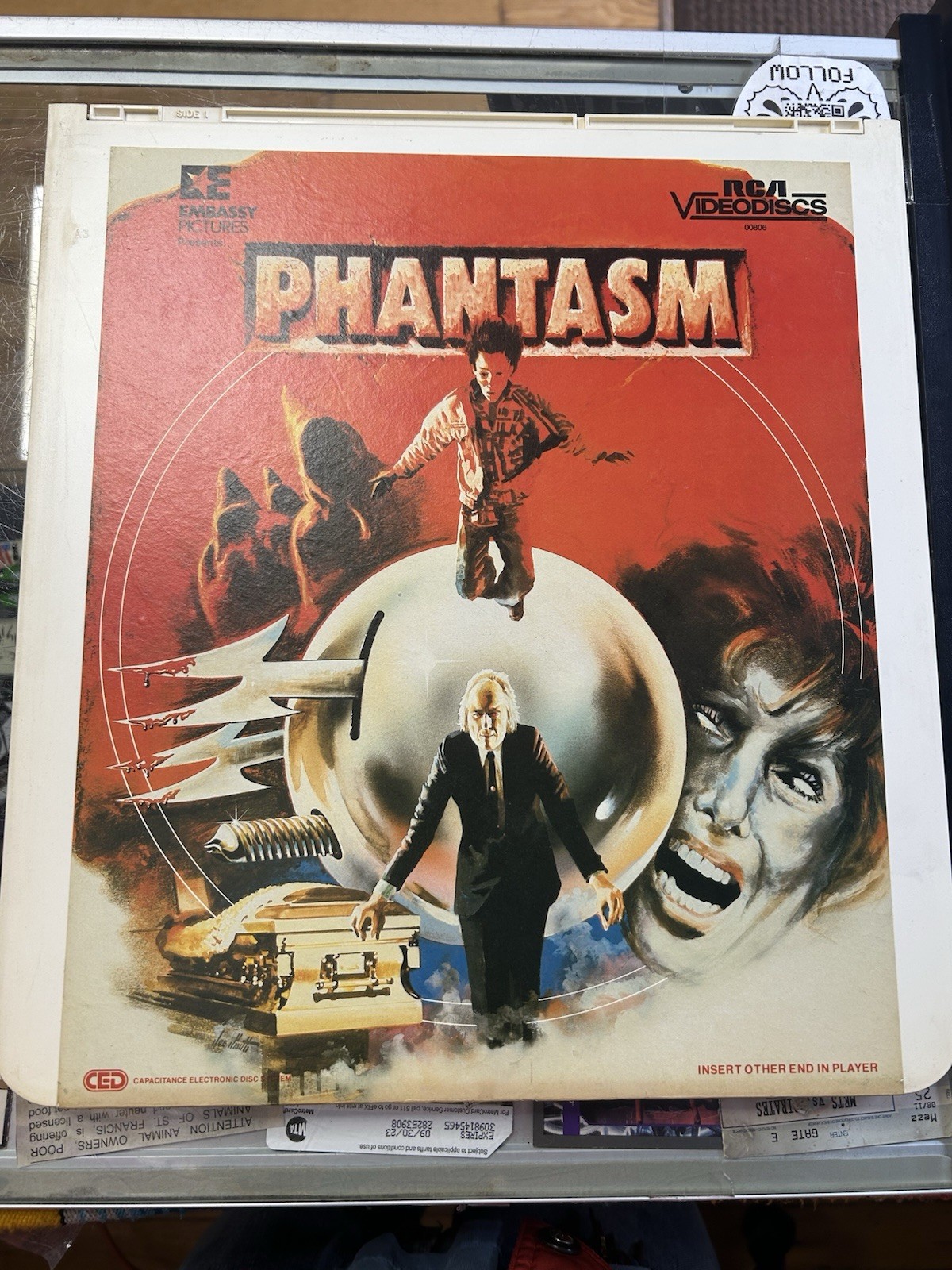 Phantasm CED RCA VideoDisc 1983 Embassy Pictures UNTESTED Horror Cult