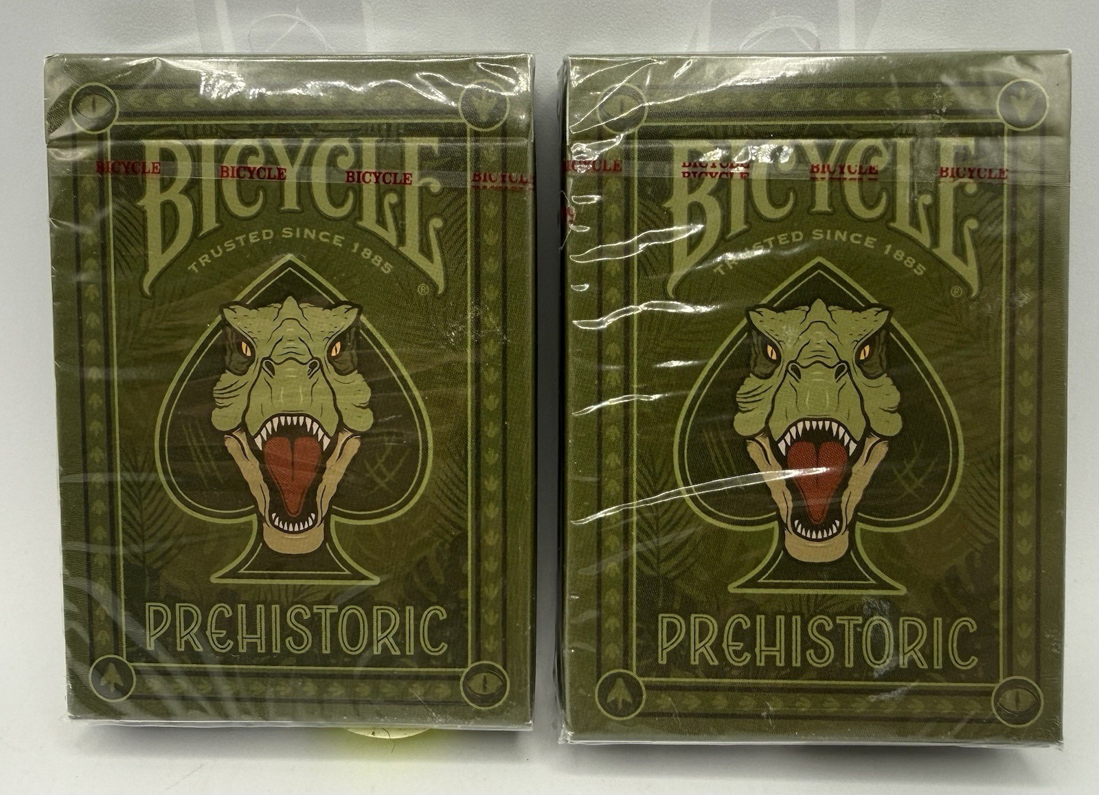 Bicycle Prehistoric Playing Cards Dinosaurs 2 Deck Made In USA Games Air Cushion