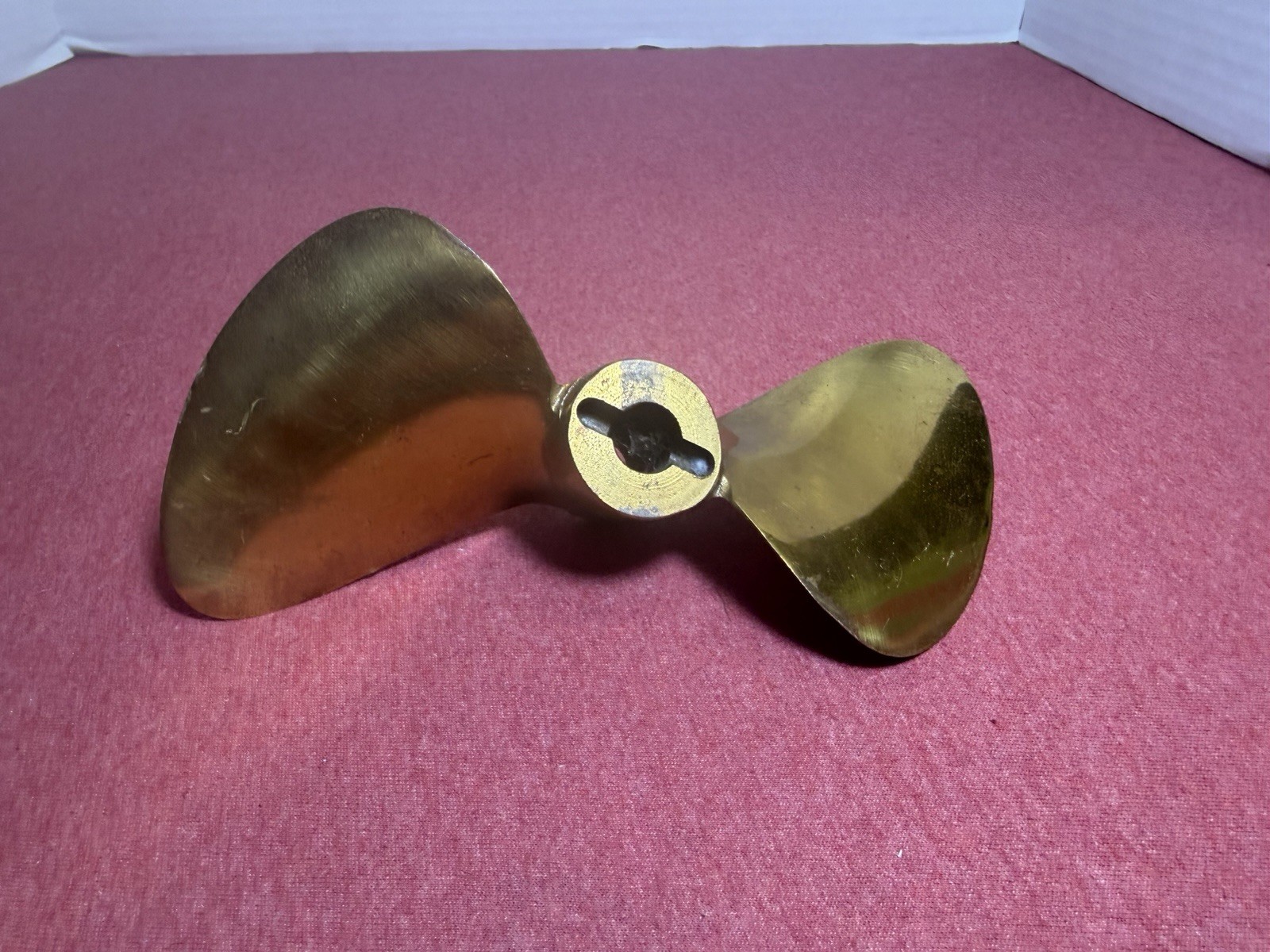Vintage Michigan Brass 2 Blade Propeller AJ47 Old Brass Boat Prop