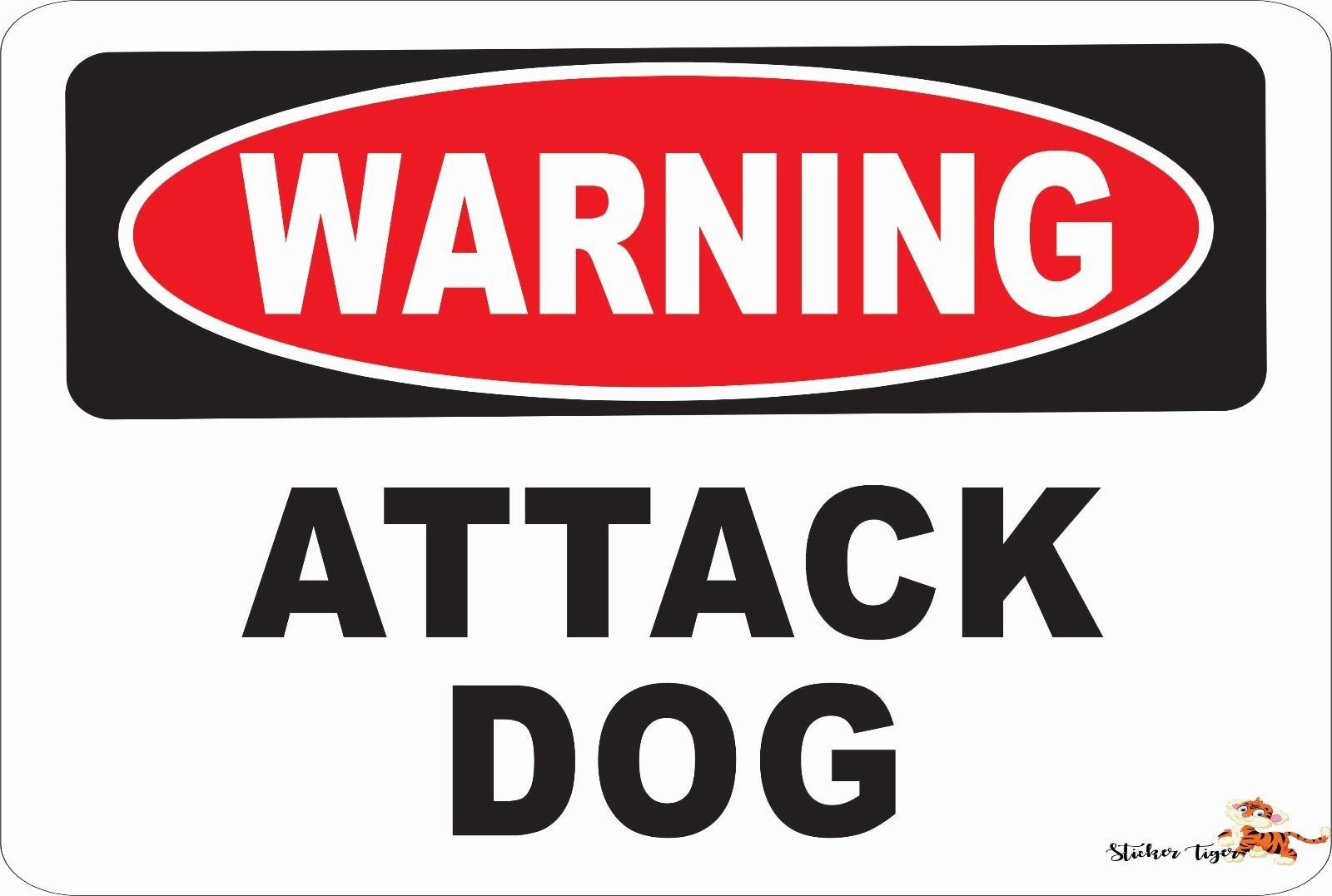 WARNING  ATTACK DOG  *Aluminum* 8 x 12 Metal Novelty Danger Sign