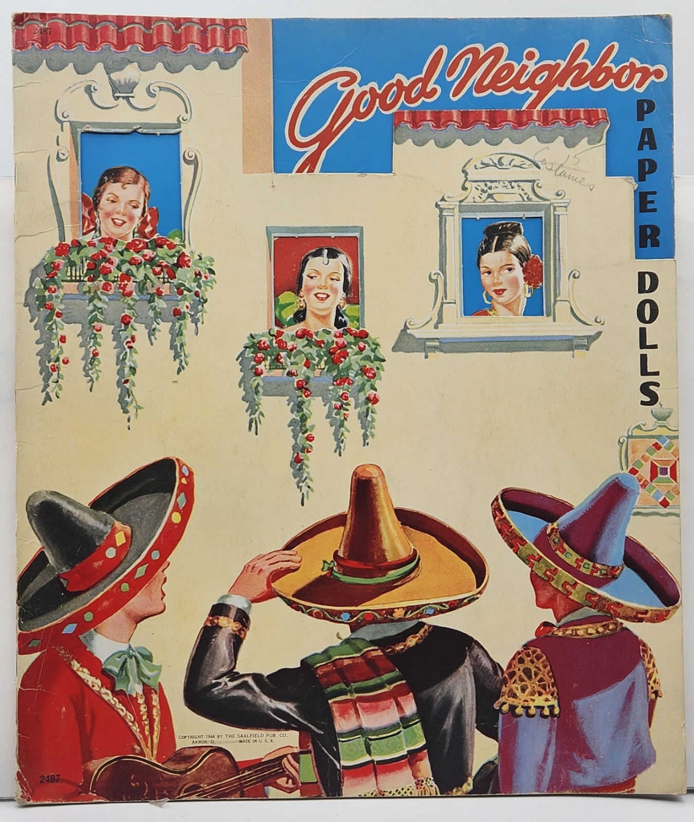 Good Neighbor Paper Dolls Uncut Paper Doll Book - Saalfield - c.1944