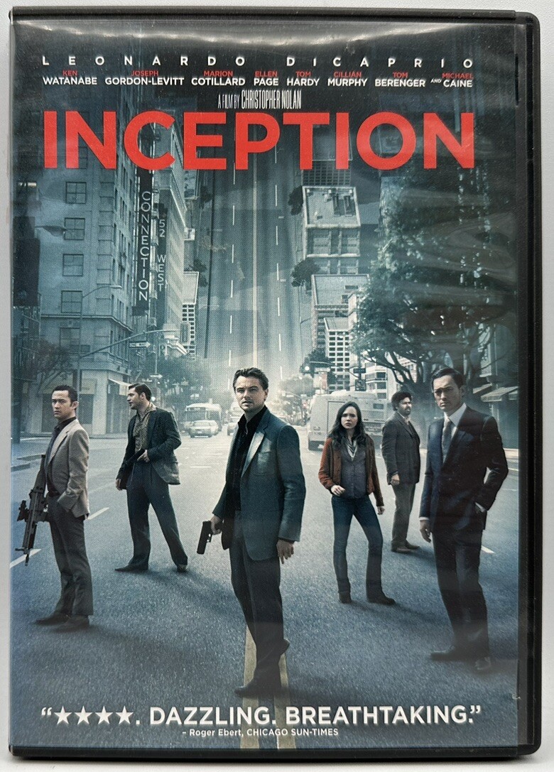 Inception DVD Widescreen Leonardo DiCaprio Ken Watanabe Marion Cotillard 2010