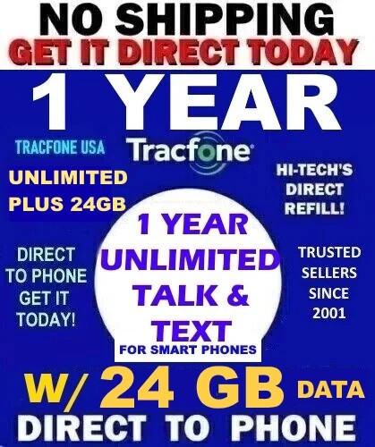 TracFone ✅ 1 YEAR UNLIMITED TALK/TEXT  ✅ +24 GB  DATA 💗 GET IT TODAY!