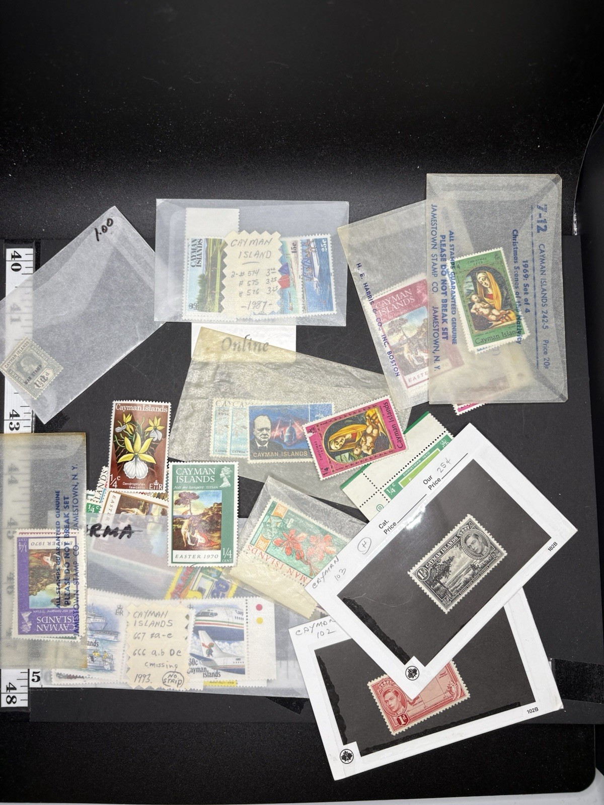 Cayman Islands - Mixed Stamp Lot - Lots To Check Out Here !  Great Price !