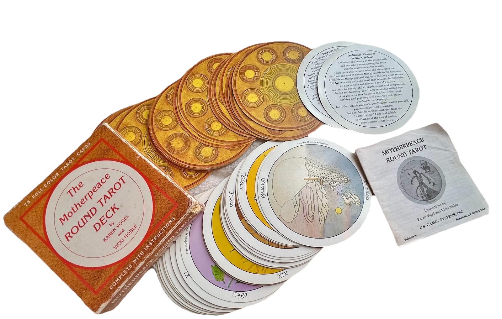 Vintage The Motherpeace Round Tarot Deck Karen Vogel & Vicki Noble Complete 1983