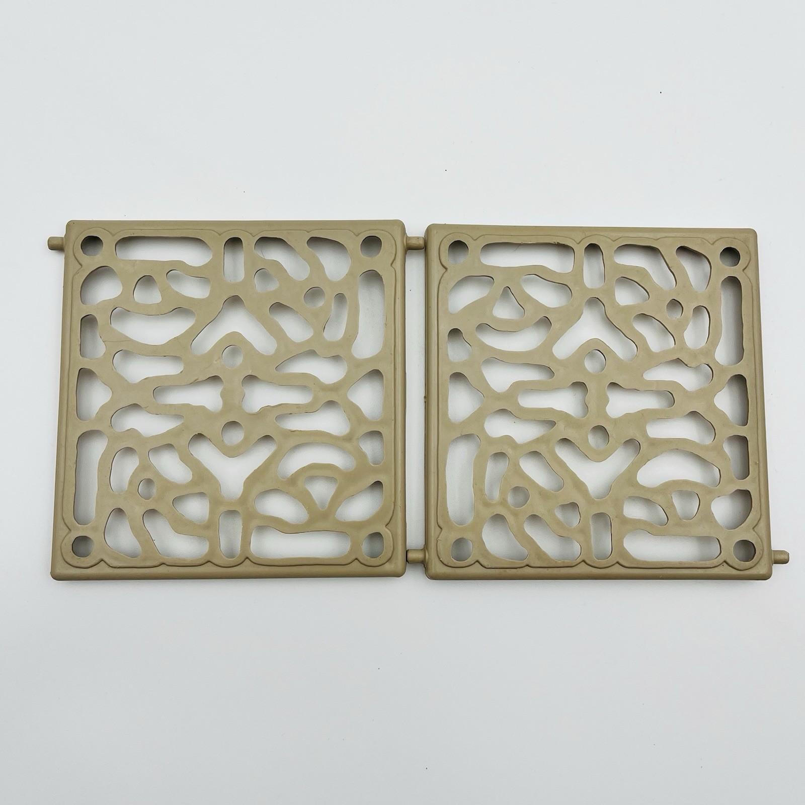 1983 Star Wars Jabba The Hutt Throne Floor Grate x2 Part Kenner Authentic Pieces