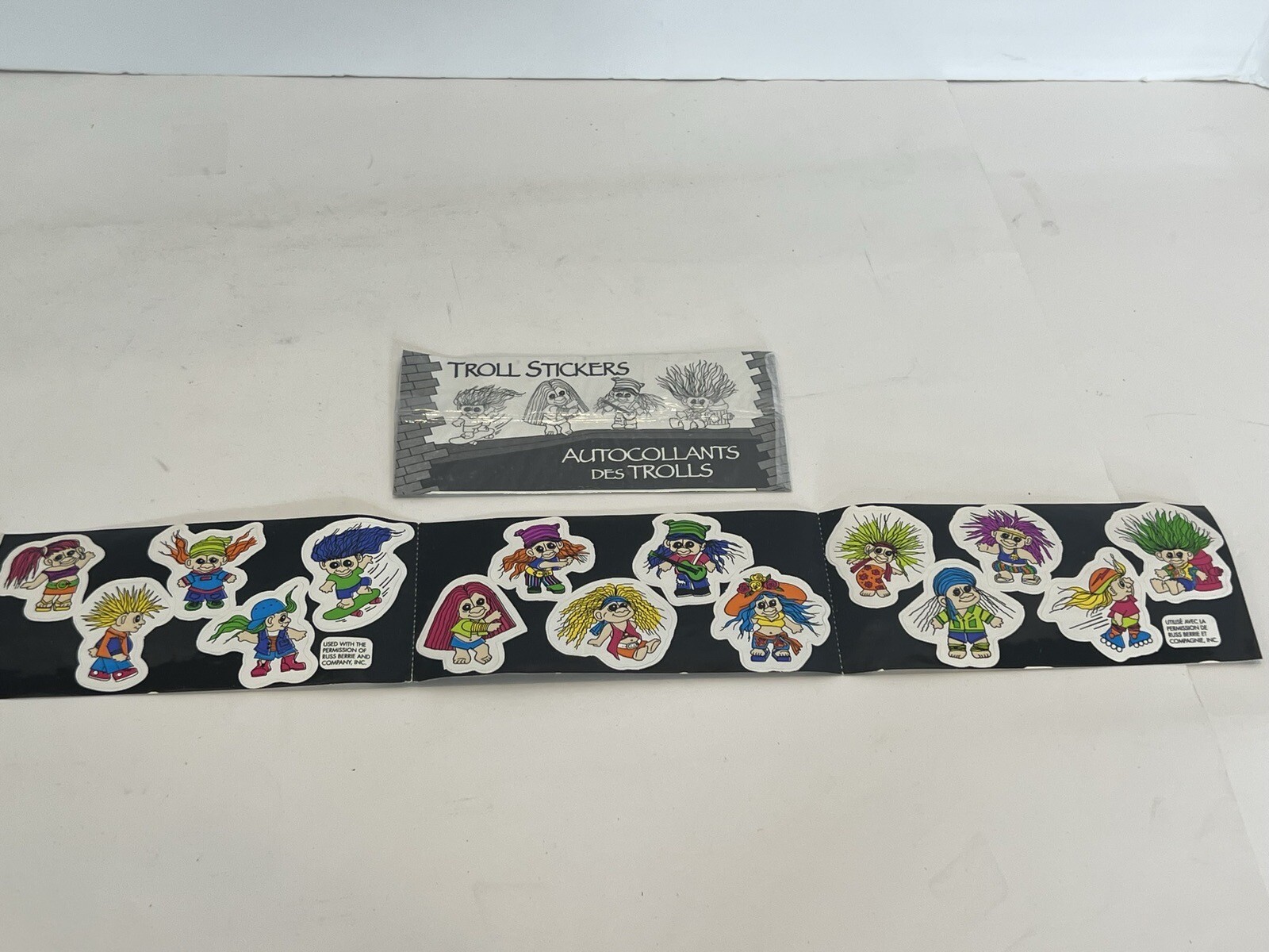 Trolls Sticker, Vintage 1990s Cereal Toy Pack Of 2 Albums , Russ