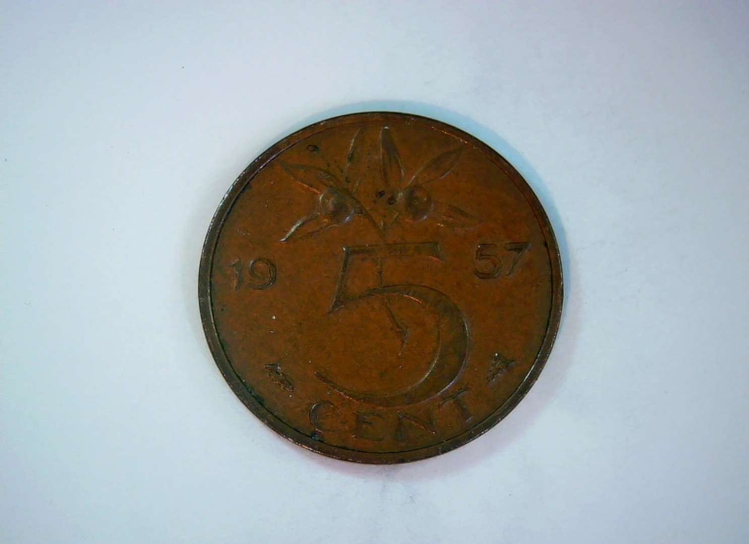 Netherlands 1957 5 Cents Juliana 5 Cent Coin