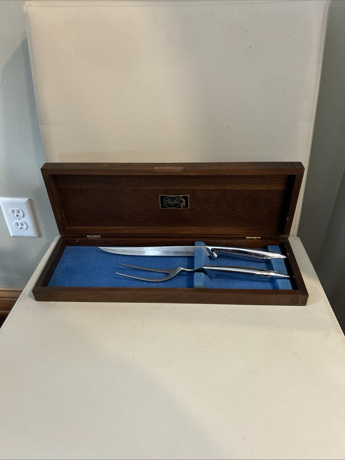 Carvel Hall Carving Knife and Fork Set Stainless Steel Made in USA Vintage