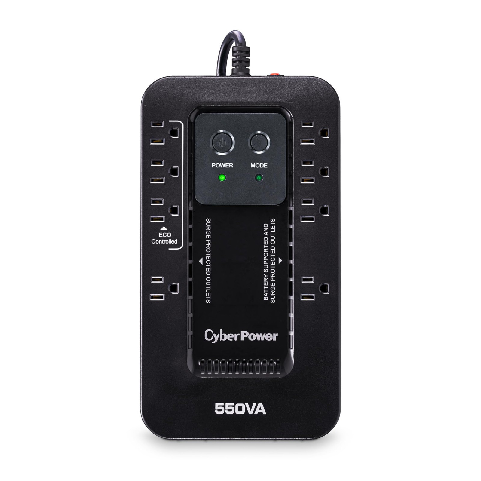 EC550G Ecologic UPS Battery Backup and Surge Protector, 550VA/330W, 8 Outlets...