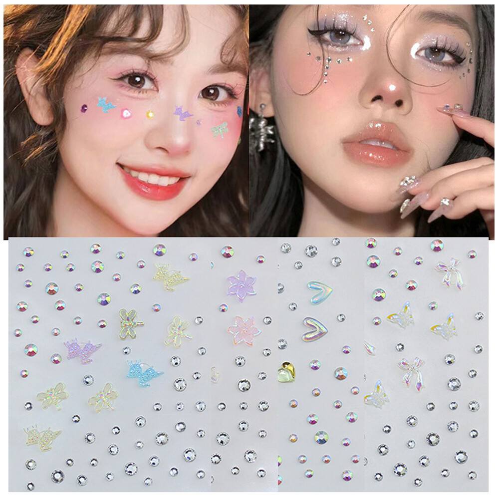 Face Jewelry Facial Rhinestone Sticker Butterfly Rhinestone Sticker DIY ∂