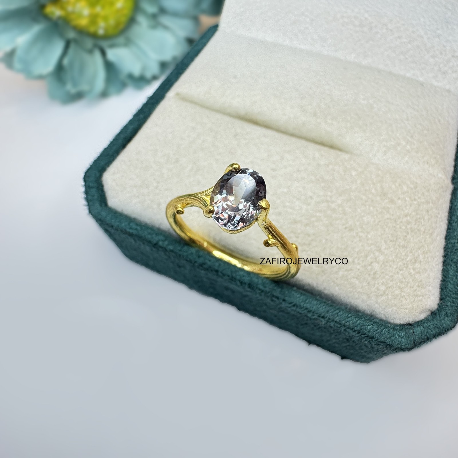 Alexandrite Ring, 925 Sterling Silver, Birthstone Ring, Engagement Ring