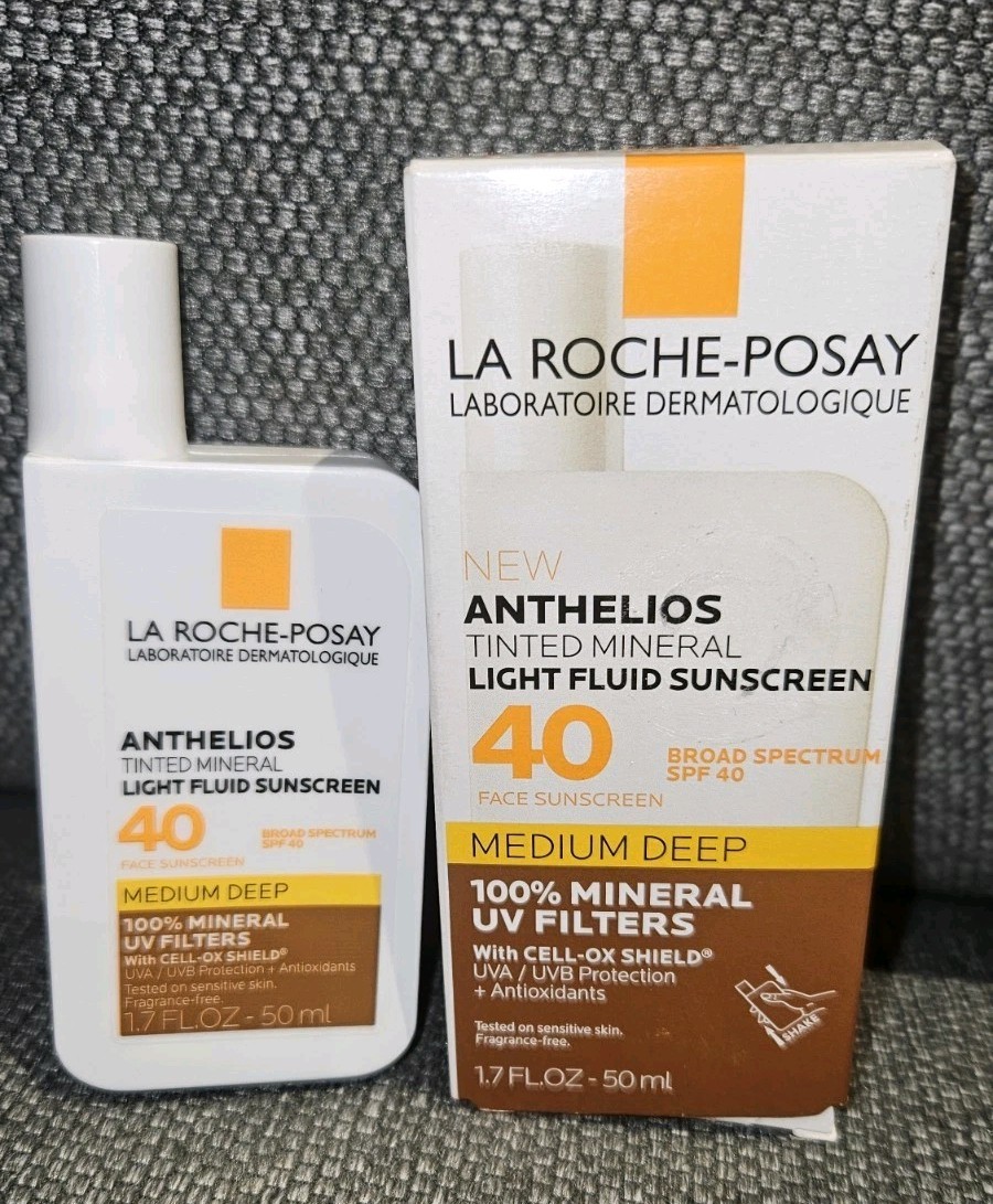 La Roche-Posay Anthelios Tinted Sunscreen SPF 40+ Medium Deep 1.7 oz EXP 4/2027 