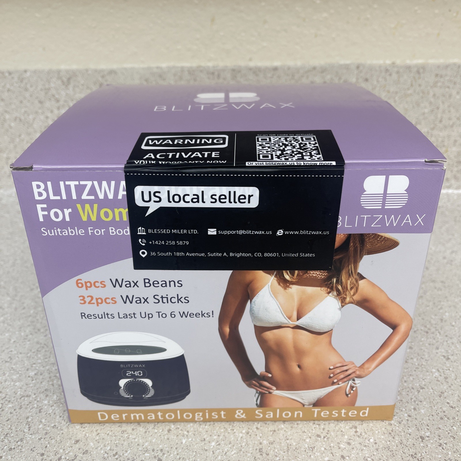 Brand New Blitzwax Women's Digital Wax Kit For Face/Bikini/Legs/Arm/Butt