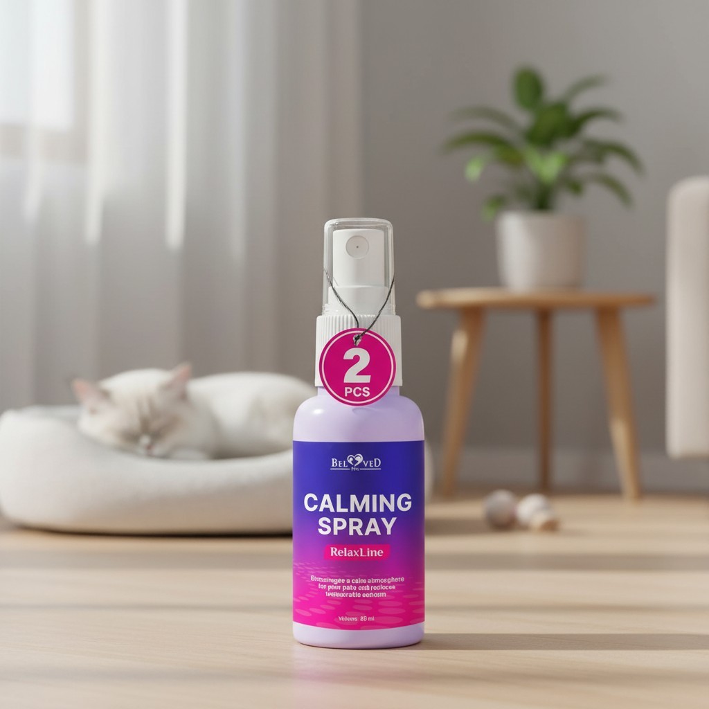 Calming Pheromone Spray & Scratch Repellent for Cats – 60ml, 2 Pack Comfort