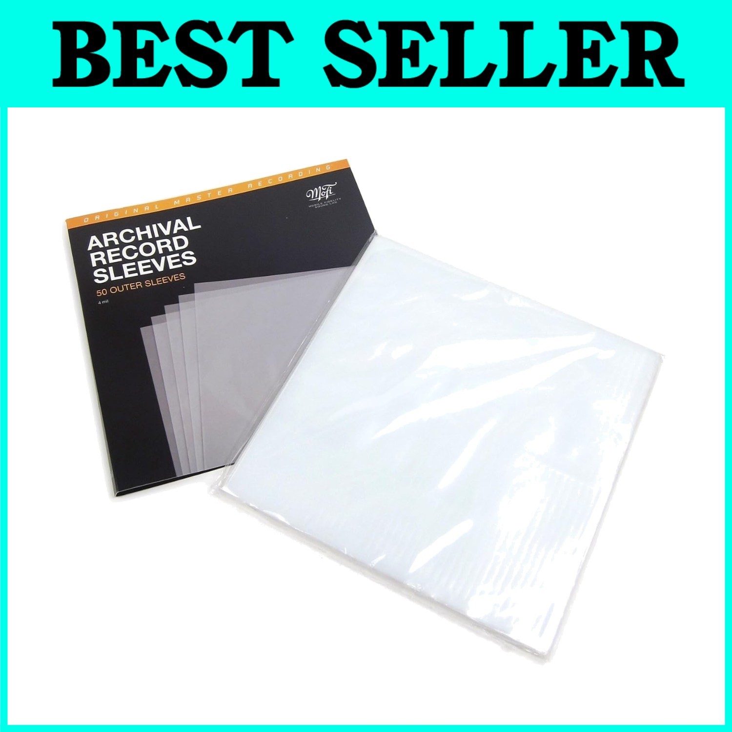 Protective Outer Sleeves 50pk - Vinyl LP Jacket Preservation
