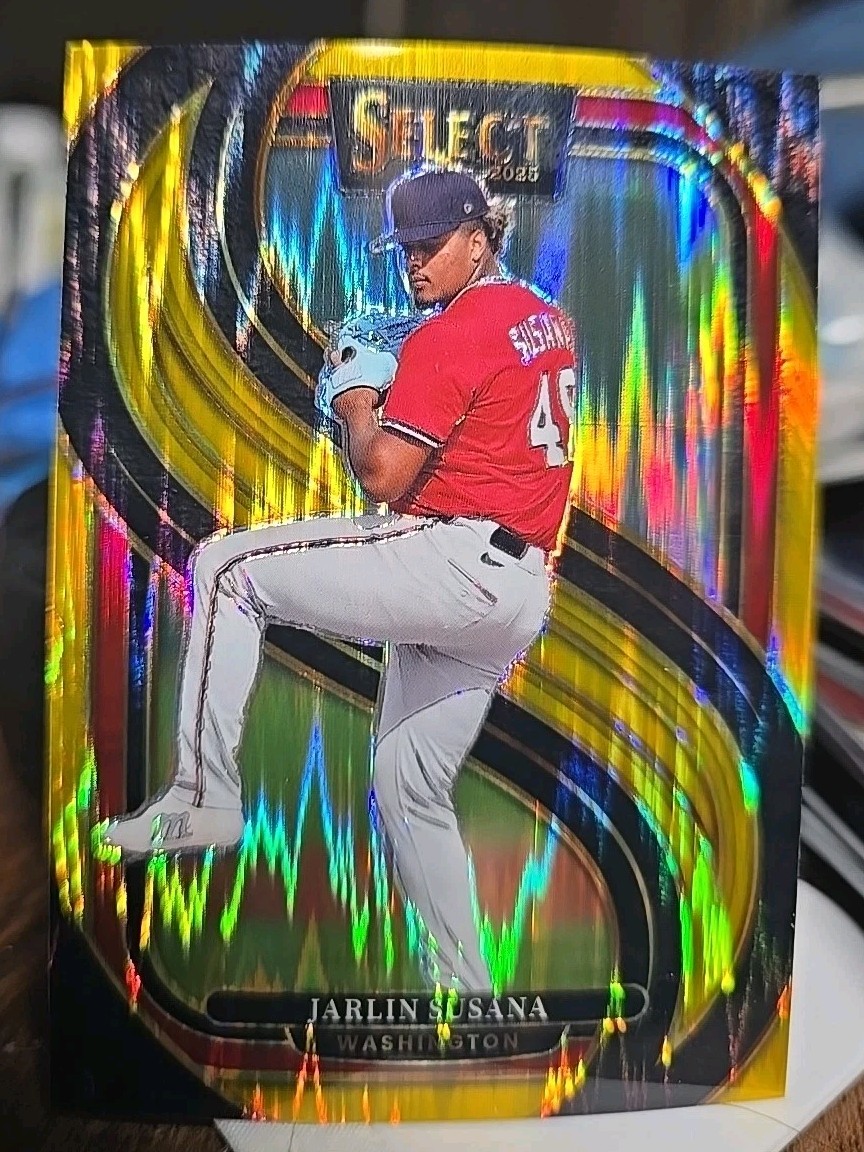2025 Panini Select Jarlin Susana #8/10 Premier Level Yellow Flash Nationals