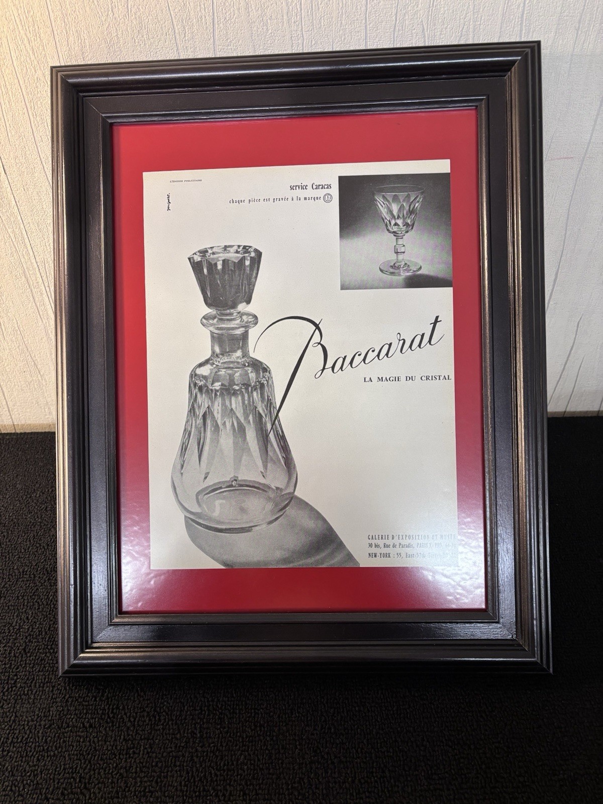 Advertising Frame From Baccarat Crystal Model 5