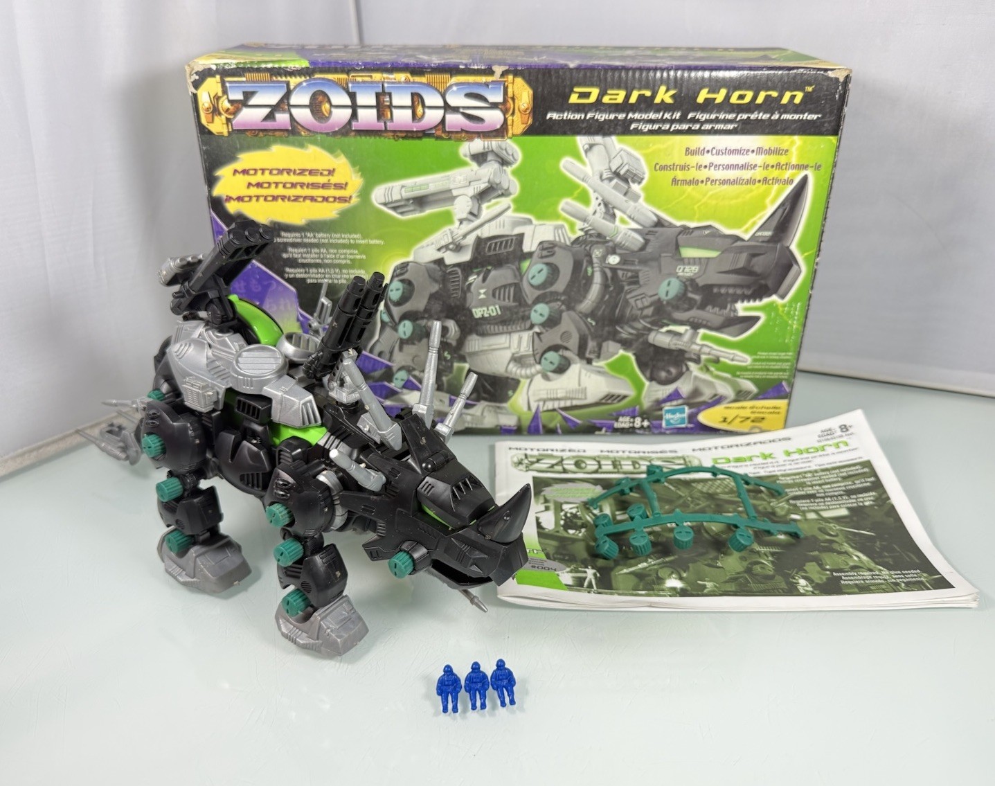 Zoids #004 DARK HORN 1/72 Scale Action Figure Assembled Model Kit Hasbro w/ Box