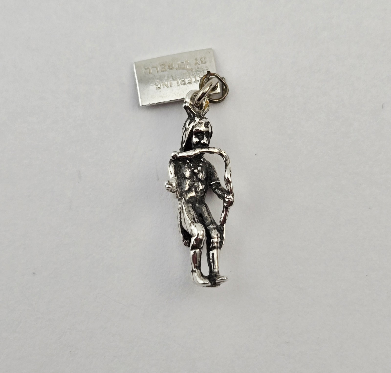 VTG Bell Trading Post Sterling Silver Tennessee Frontiersman Charm Pendant 2.6g