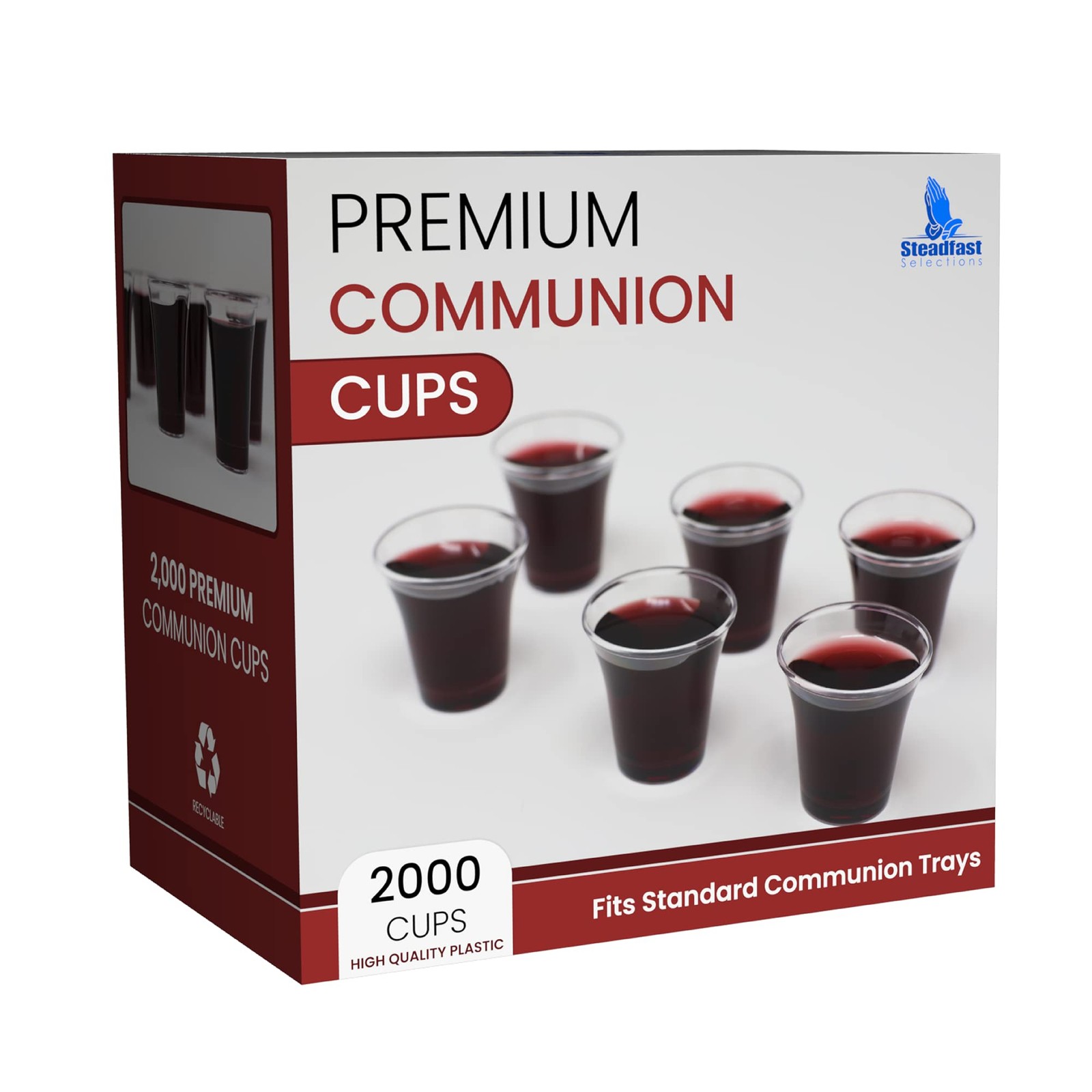 Steadfast Selections Bulk Premium 2000 Plastic Communion Cups Small, Multiple 