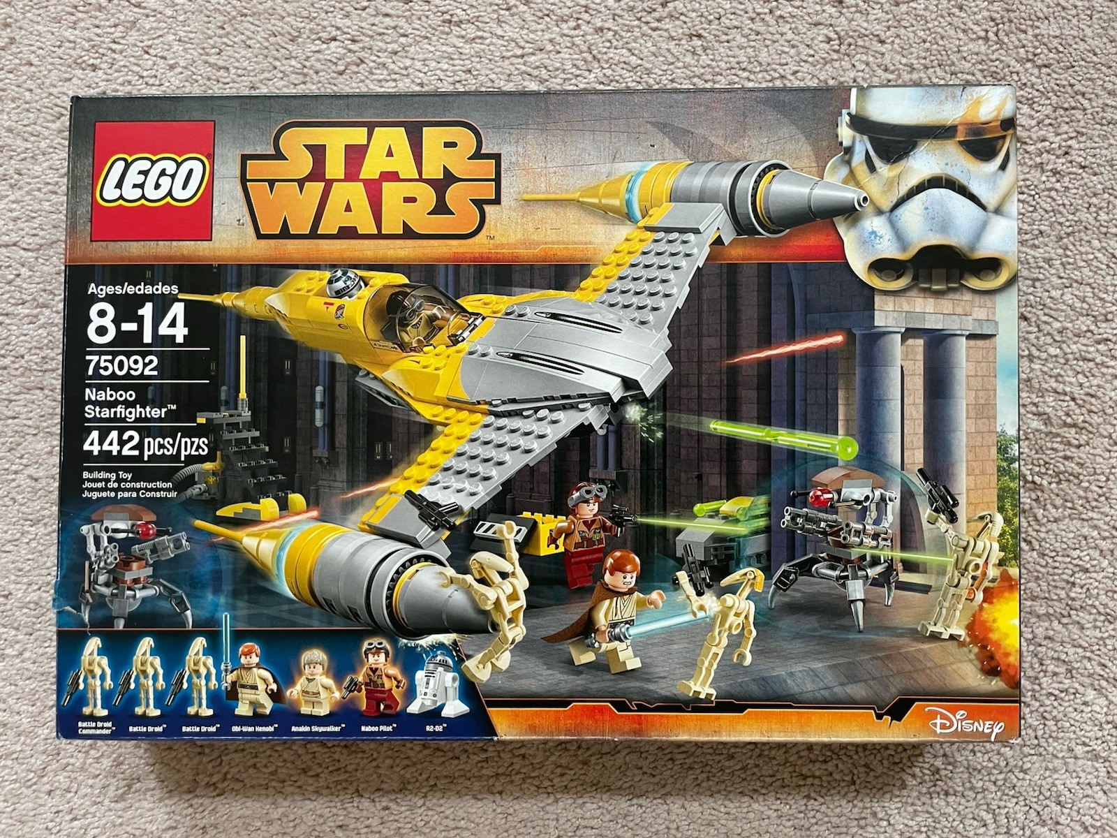 Lego Star Ears Naboo Starfighter-75092-Complete Set w/ #ed Bags, Manual & Minis!