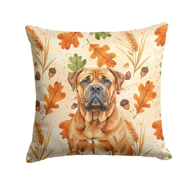 Carolines Treasures WDK7754PW1818 18 x 18 in. Red Bullmastiff Heirloom Fall T...