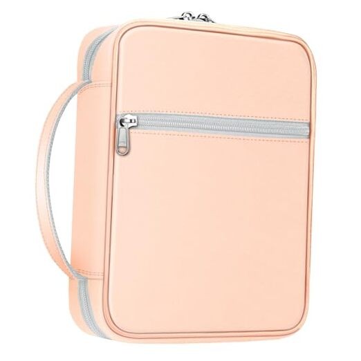  Bible Cover, Carrying Book Case Church Bag Bible Protective with Rose Gold