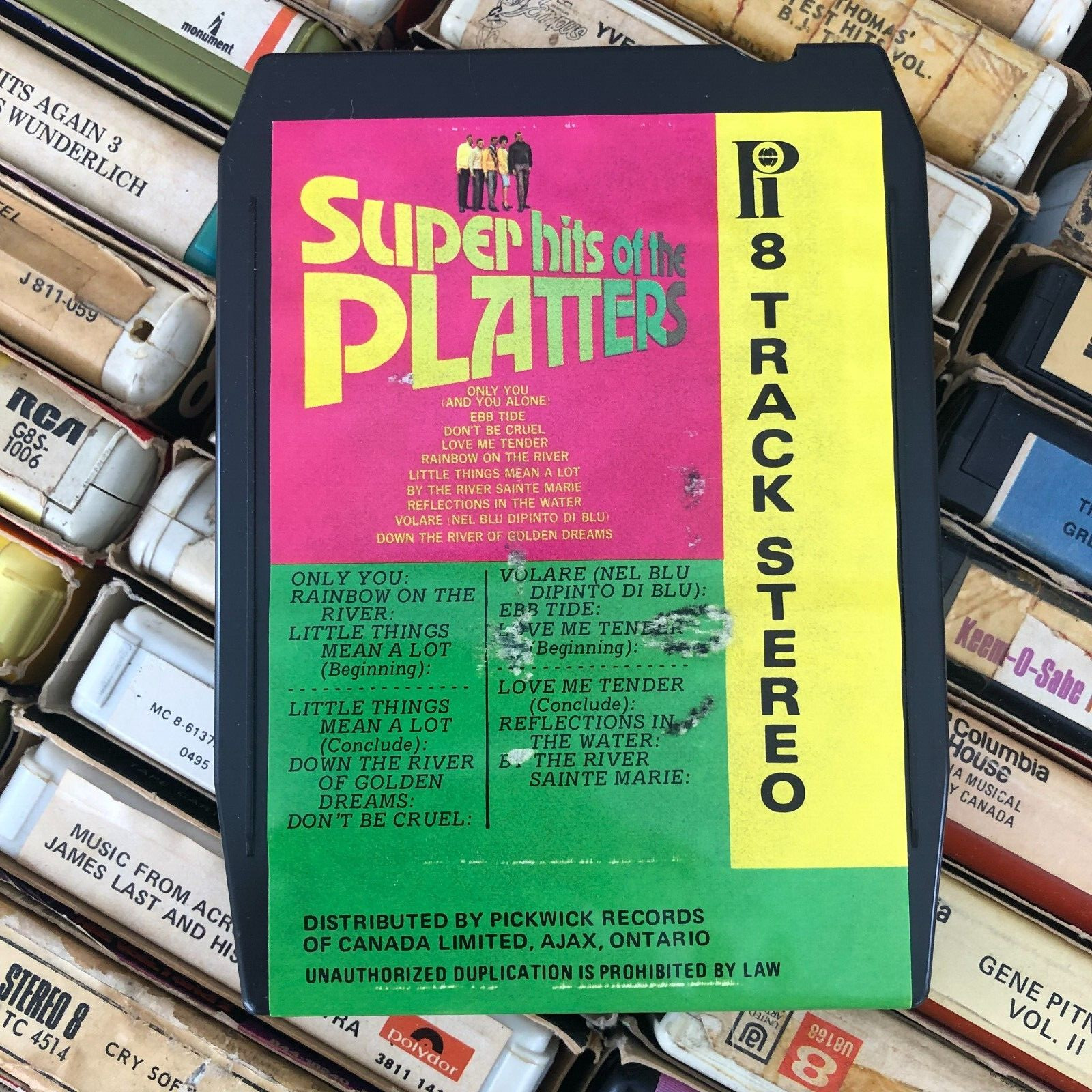 The Platters : Super hits of, 8 Track Tape CANADA