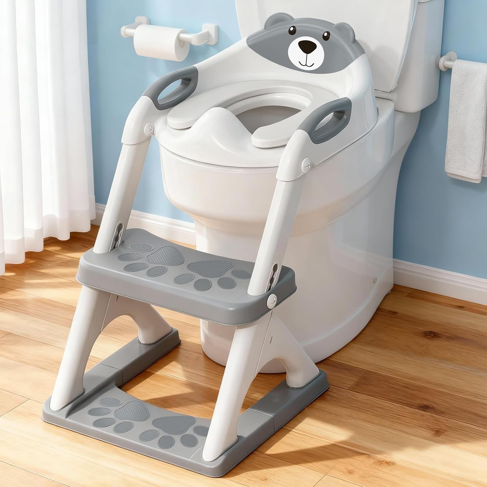 Potty Training Seat, SKYROKU Upgrade Toddler Toilet Seat for Kids, 8899-Grey 