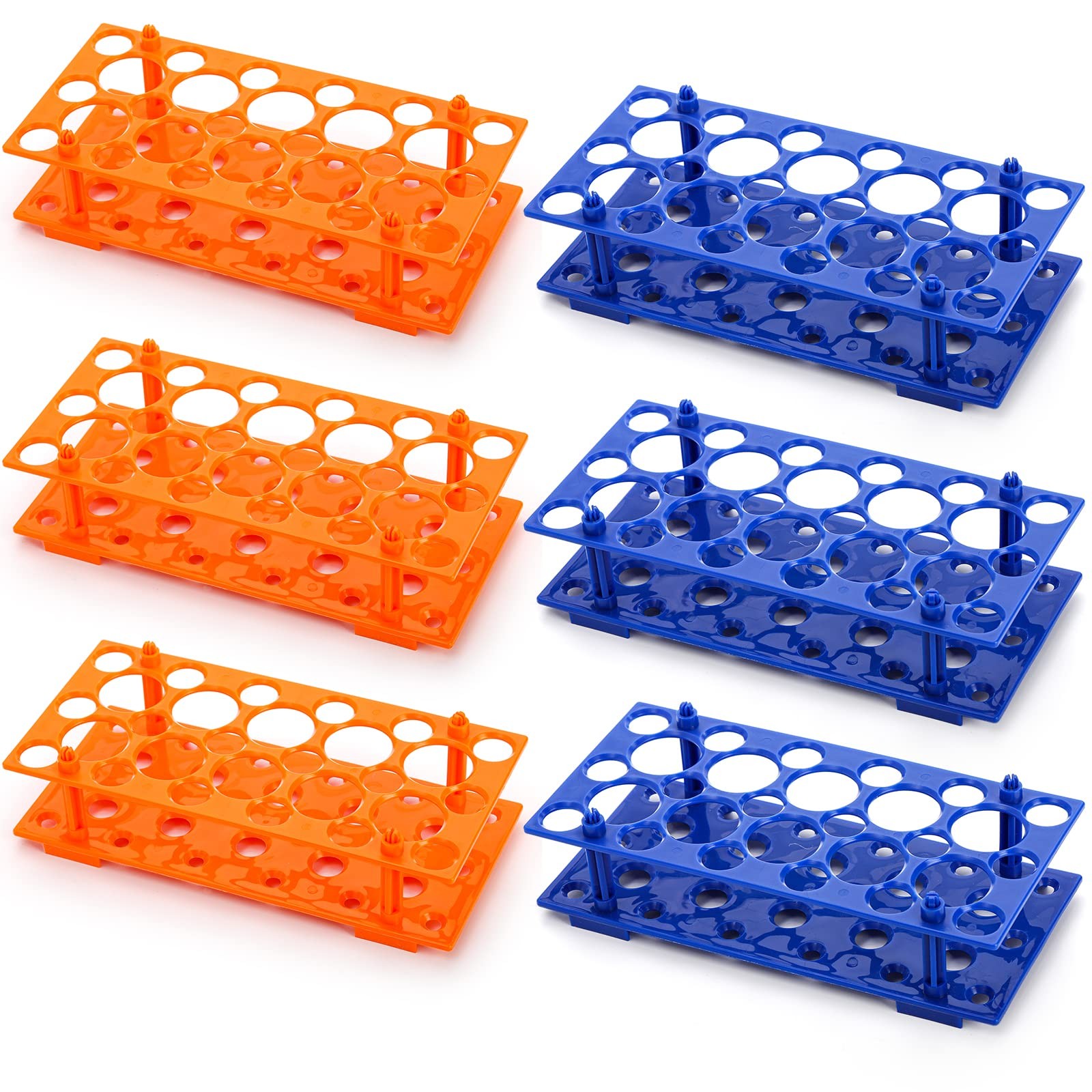 6 Pack 28 Well Test Tube Rack, Laboratory Centrifuge Plastic Tube Holder, Det...