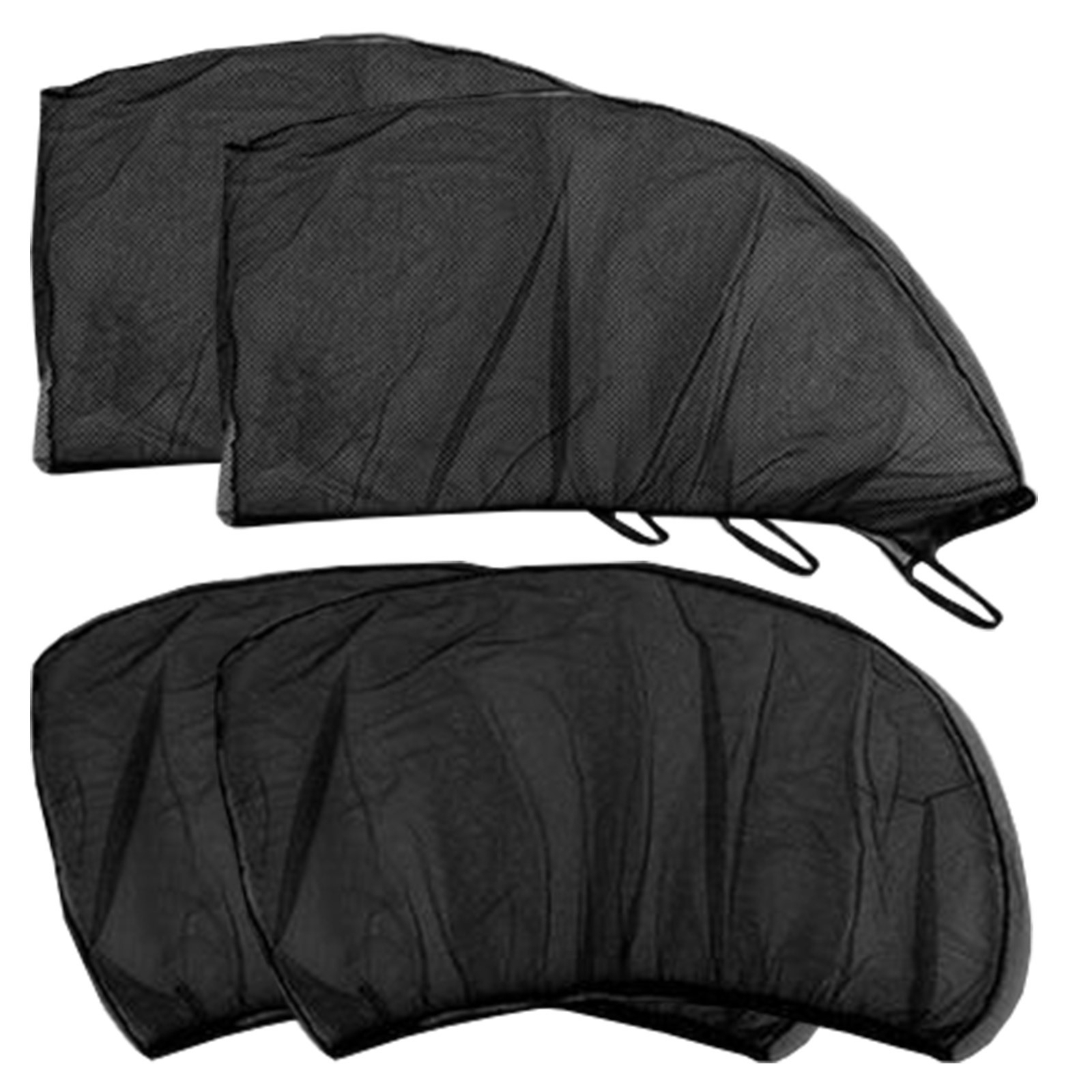 4pcs Fly Screen For Car Rear Side Window Shade UV Protection Translucent Mesh