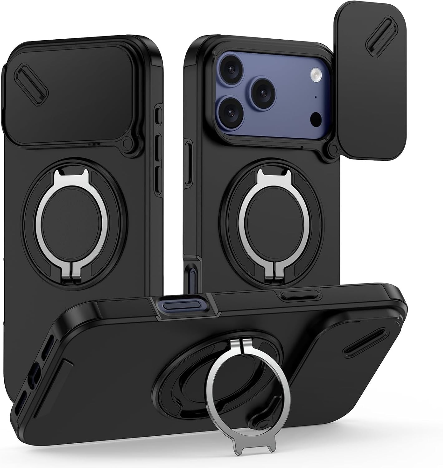 iPhone 17 Pro Max Case w/ Grip Holder Kickstand Camera Slide Cover